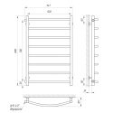 Полотенцесушитель водяной Laris Классик П8 500х800 мц 700 боковое подключение (71207284) 95248