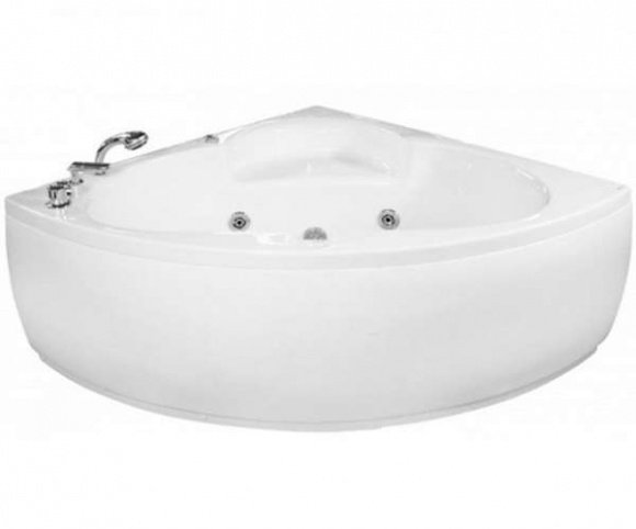 Гидромассажная акриловая ванна Appollo 140х140 угловая со смесителем и пневмокнопкой (АТ-970-F)
