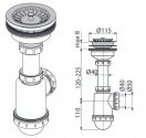 Сифон для кухонной мойки Alcaplast (A446-DN50/40) 42487