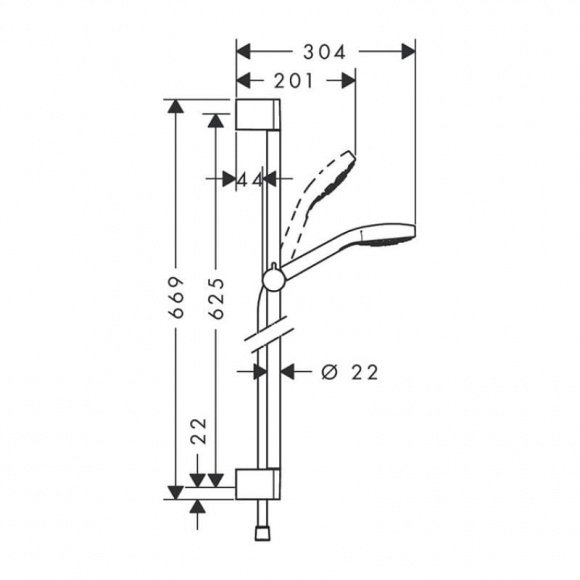 Душевой набор Hansgrohe Croma Select E (26585400)