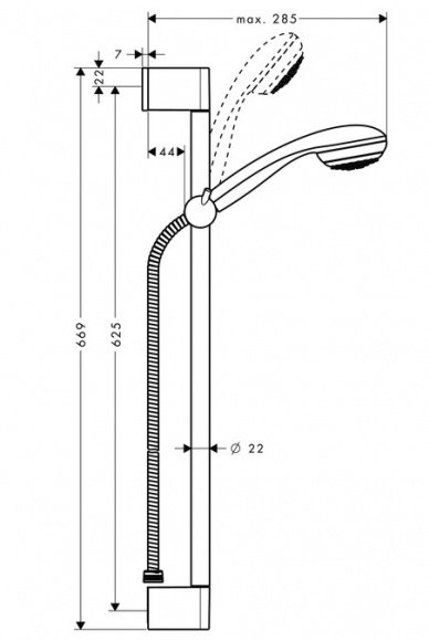 Душевой гарнитур Hansgrohe Crometta 85 1J et/Unica'Crometta (27728000)