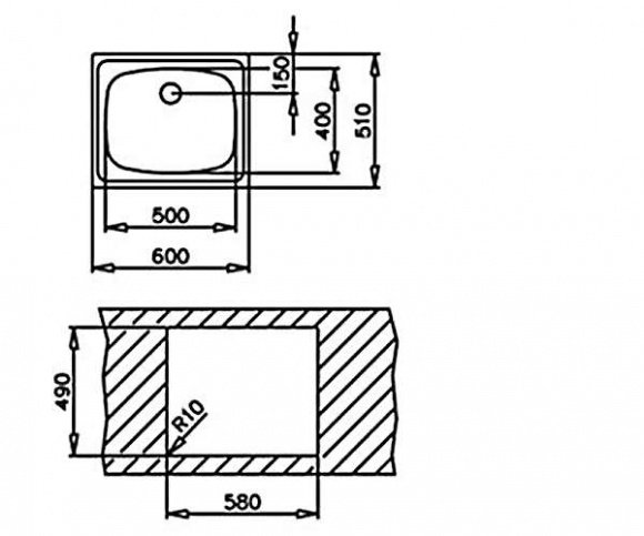 Кухонная мойка Teka UNIVERSAL 465.465 1B матоваяя (30000048)