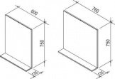 Комплект мебели Ravak Rosa 600 белый/береза (SLN000052) 183913