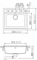 Кухонная мойка Schock MONO N100 Carbonium-90 (53026090) 7116