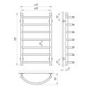 Полотенцесушитель водяной Laris Омега П7 400х700 (71207070) 95403
