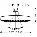 Верхний душ Hansgrohe Croma Select E 180 2jet (26528000) 158934