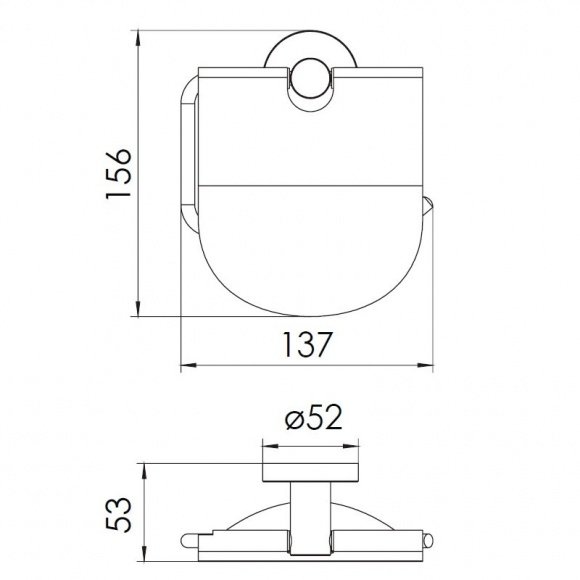 Держатель для туалетной бумаги Imprese Hranice с крышкой (140100)