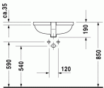 Умывальник Duravit Starck 3 49 см (0302490000) 128903