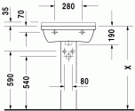 Умывальник Duravit Starck 3 55 cм (0300550000) 128896