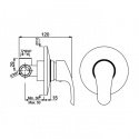 Смеситель для душа Jaquar Eko НЧ+ВЧ (Eko-CHR-33227) 124766