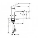 Смеситель для умывальника Hansgrohe Metropol 100 с донным клапаном Push-Open (32500700) 154365