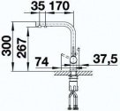 Смеситель кухонный Blanco Fontas II UltrAresist нержавеющая сталь (523129) 49368