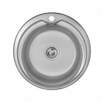 Кухонная нержавеющая мойка круглая Imperial 510-D Satin 06 (IMP510D06SAT) фото