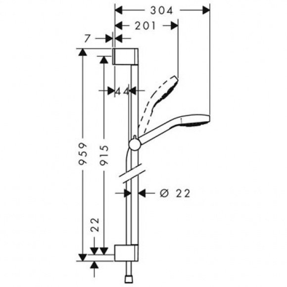 Душевой гарнитур Hansgrohe Croma Select E (26592400)