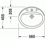 Умывальник Duravit Duraplus 56 см встраиваемый (0472560000) 128393