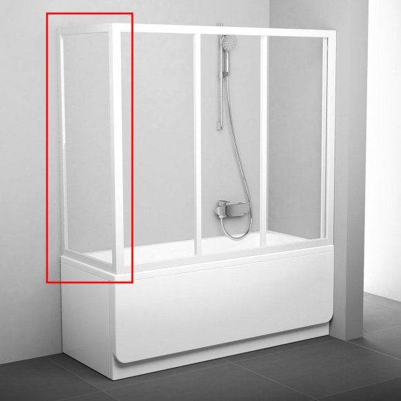 Неподвижная стенка для ванны Ravak APSV-75 белый transparent