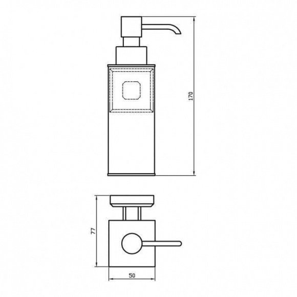 Дозатор для жидкого мыла Aqua Rodos Леонардо 9932 хром (OC0000491)