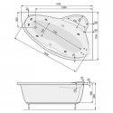 Ванна акриловая Pool Spa Europa 170x115 асимметричная правая + ножки (PWAD110ZN000000) 77566