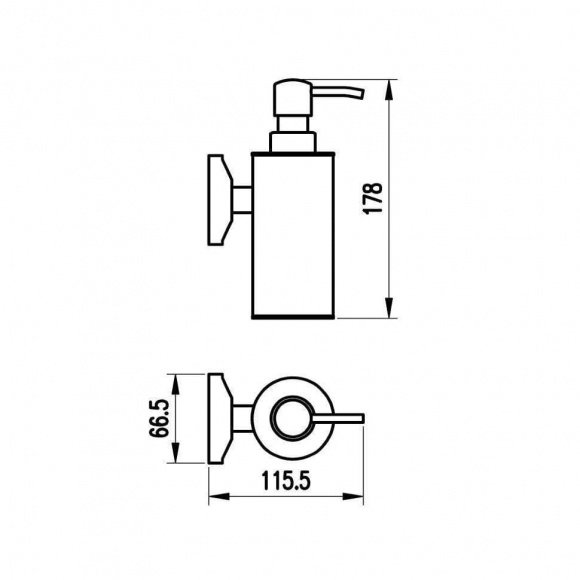 Дозатор для жидкого мыла Aqua Rodos Милано 9632 бронза (АР0001577)