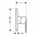 Наружная часть смесителя для душа Hansgrohe Talis E2 мини (31636000) 43638