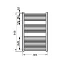 Полотенцесушитель Zehnder Klaro электрический, с тэном hots скрытого монтажа (ZSL-120-050-9017-HOTS-HID) 171510