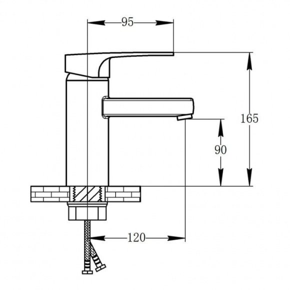 Смеситель для умывальника Potato P1030-7  (POTP10307)