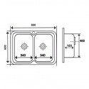 Кухонная мойка двухчашевая накладная Imperial 6080 Satin (IMP6080SAT) 102427