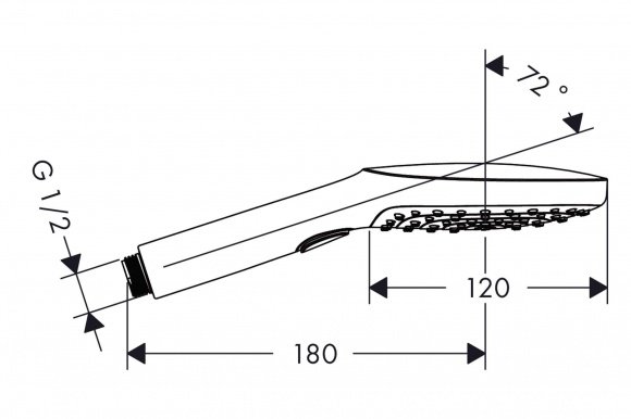 Ручной душ Hansgrohe Raindance Select 120 Air 3jet (26521400)