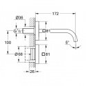 Смеситель для умывальника Grohe Allure E инфракрасный, настенный 936235000) 130470