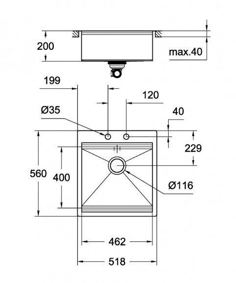 Кухонная мойка Grohe EX Sink K800 (31583SD0)