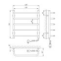 Полотенцесушитель электрический Laris Стандарт П5 450х500 подключение справа (73207020) 95473