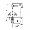 Смеситель для умывальника EMMEVI DECO ceramica (СR121615) 142907