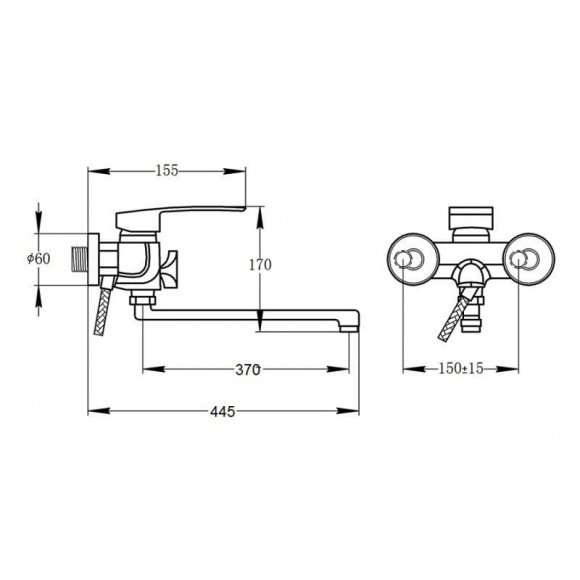 Смеситель для ванны Potato P2208 (POTP2208)