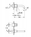 Наружная часть смесителя для умывальника Grohe Atrio на 2 отверстия (19287001) 158764