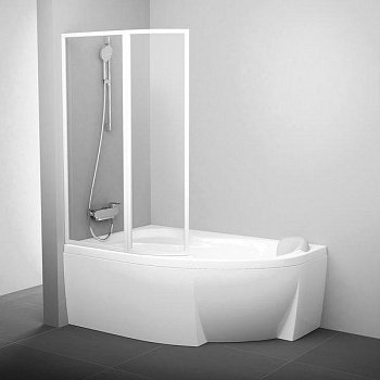 Шторка для ванны Ravak VSK2 Rosa II 170 белый transparent левосторонняя фото