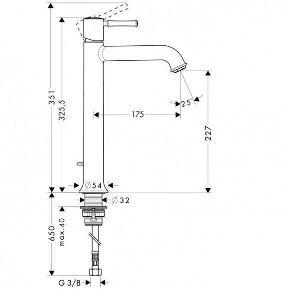 Смеситель для умывальника Hansgrohe Talis Classic (14116000)