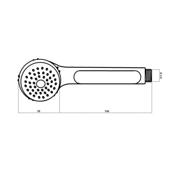 Ручной душ Q-Tap 1 режим  (QT04L)