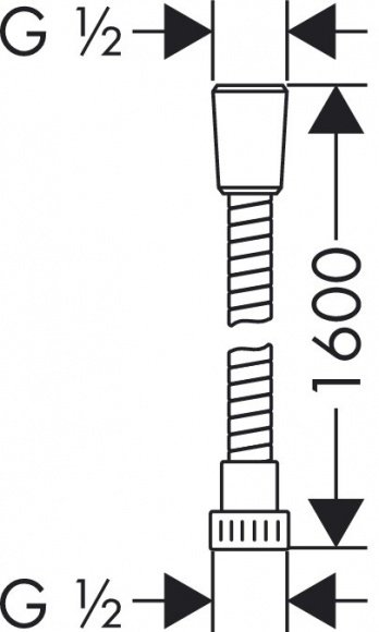 Душевой шланг Hansgrohe Metaflex 1.60 м (28266000)
