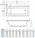 Ванна акриловая Koller Pool Orion 160х70 (ORION160X70) 76715