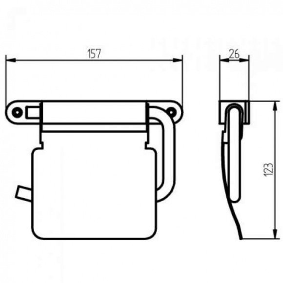 Держатель для туалетной бумаги Haceka IXI с крышкой (1114211)