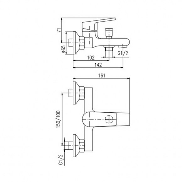 Смеситель для ванны Rav Slezak Colorado черный (CO154.5CMATC)