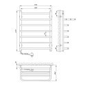 Полотенцесушитель электрический Laris Стандарт П7 500х660 с полкой подключение слева (73207177) 95563