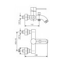 Смеситель для ванны EMMEVI PIPER (NS45001) 142825