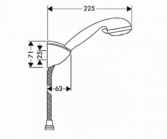 Душевой гарнитур Hansgrohe Croma 2 jet/Porter'C (27534000)