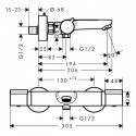 Смеситель для ванны Hansgrohe Versostat 2 термостатический (15348000) 203243