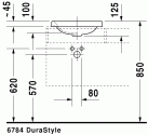 Умывальник Duravit DuraStyle 43 см на столешницу (0372430000) 128915