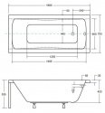 Ванна акриловая Besco OPTIMA 160х70 (NAVARA03062) 177608