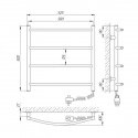 Полотенцесушитель электрический Laris Зебра Классик ЧК4 500х500 подключение справа (75201008) 189032