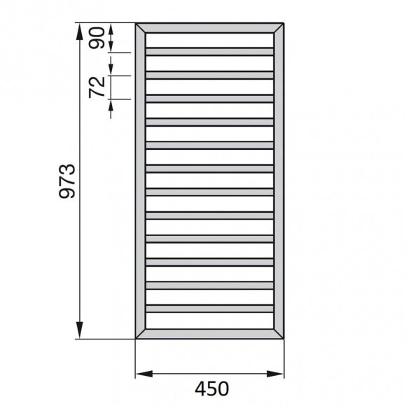 Полотенцесушитель Zehnder Subway Inox электрический с тэном NEX с проводом (SUBI-100-045-NEX-SC)