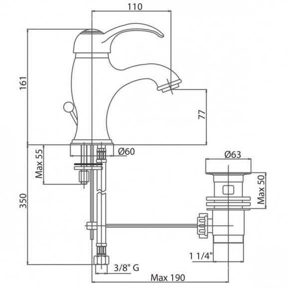 Смеситель для умывальника Bianchi Class (LVBCLS2002IAORO)